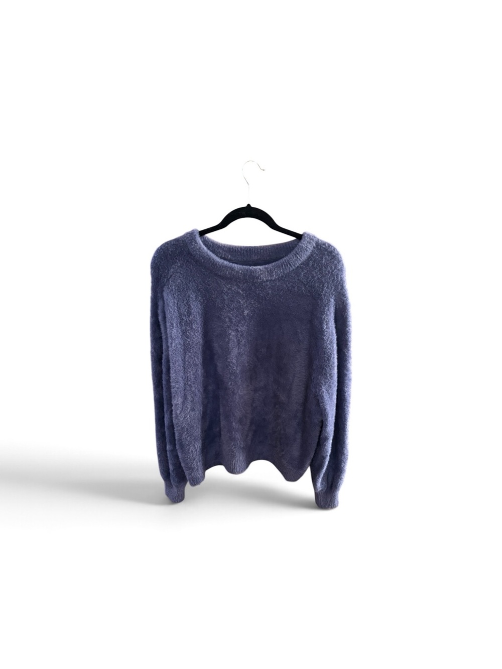 Aerie Fuzzy Crewneck Sweater in blue  Size Medium